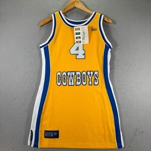 Vintage McNeese State Cowboys Joe Dumars #4 Jersey Dress‎ Womens Small Yellow